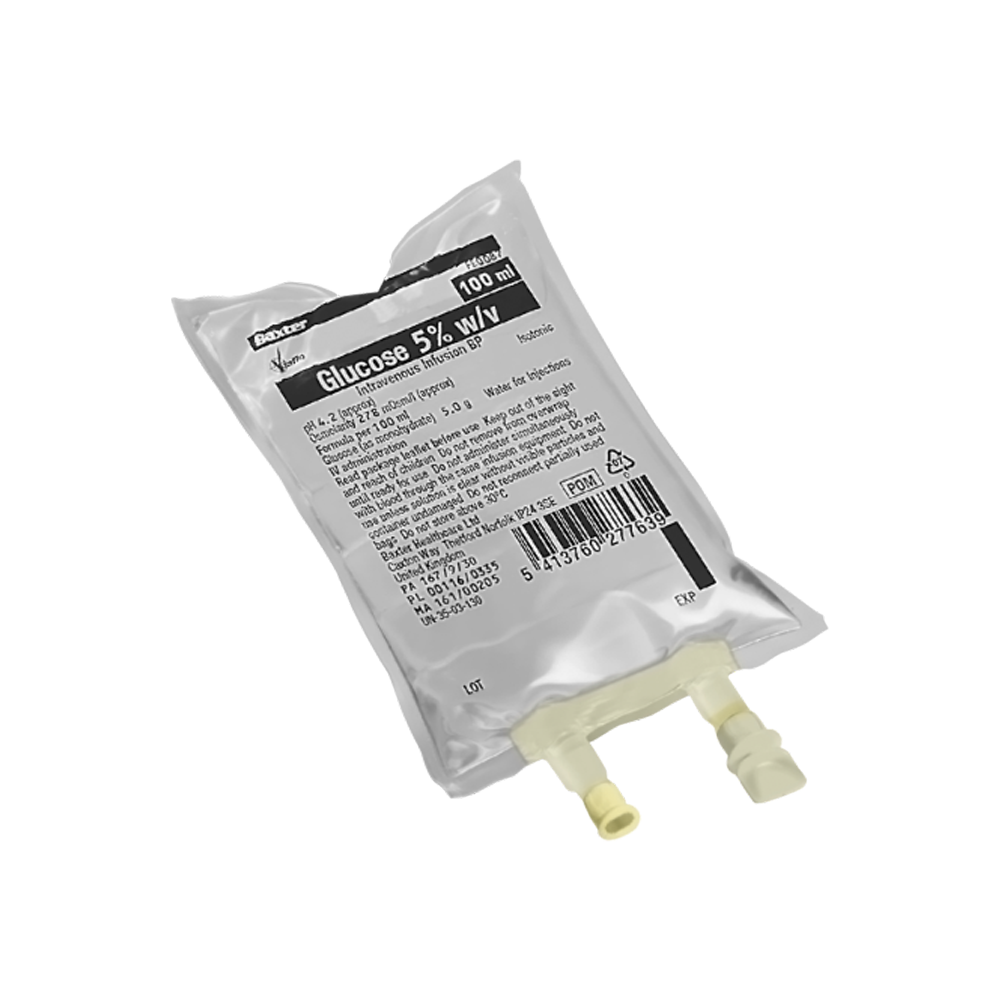 Baxter Glucose 5% w/v Intravenous Infusion 100ml